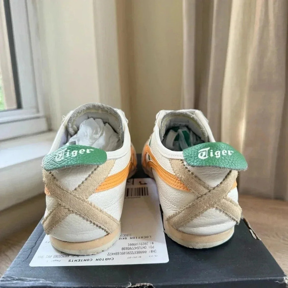 New Onitsuka Tiger Mexico 66 ASICS in Cream Citrus Yellow Green Womens 8.5 - Picture 7 of 10